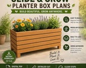 DIY Planter Box Plans (PDF Download) – Outdoor Woodworking Project for Beginners | Instant Digital File