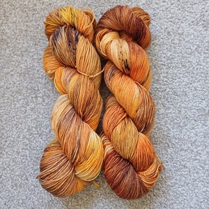 Pumpkin patch - hand dyed yarn