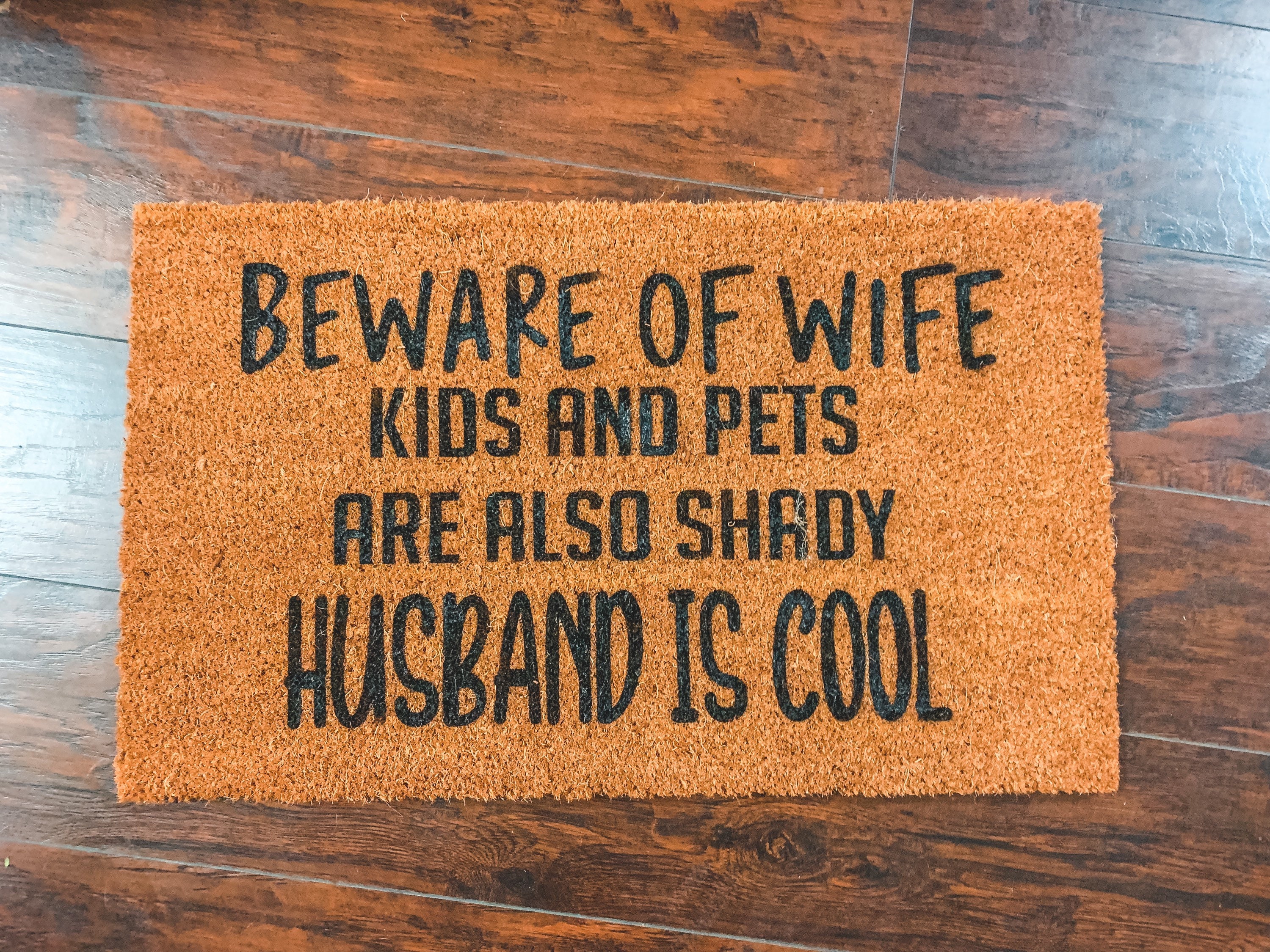 Beware of Wife Door Mat Etsy
