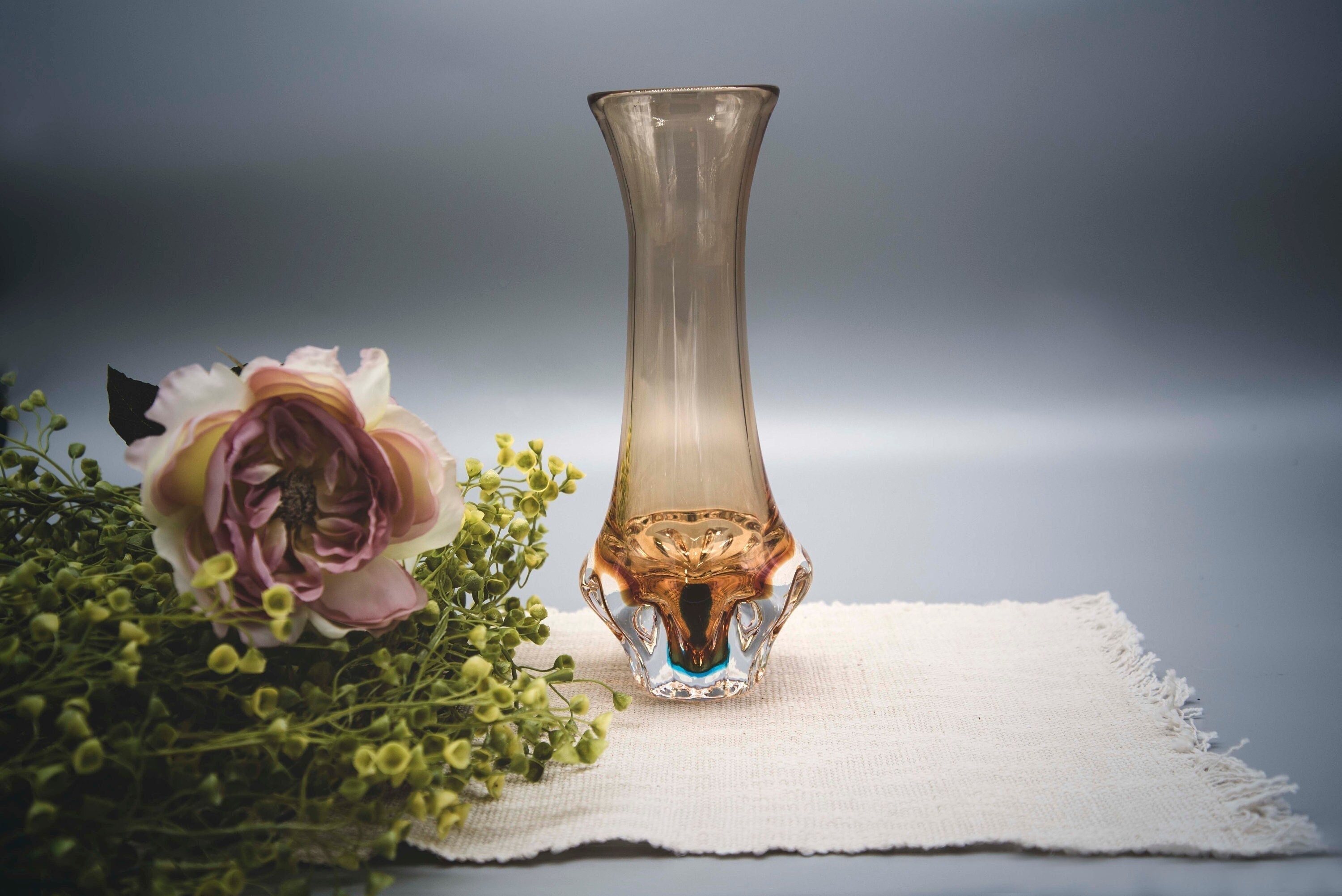 Moser Amber Vase - Etsy