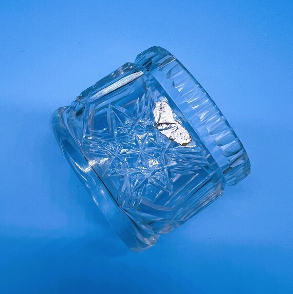 antique glass cigarette holder Antique Finnish Cut Glass Cigarette Holder, Star Pattern Decor