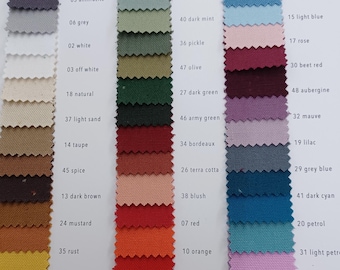 Canvas - sturdy cotton fabric in 50 colors - ideal for decoration, bags, backpacks, etc.