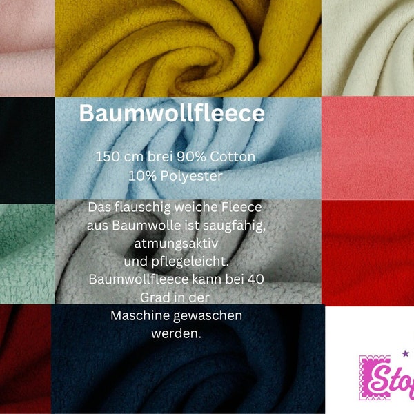 Baumwoll-Fleece - Meterware