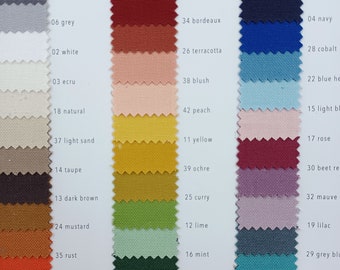 Canvas - strong cotton fabric in 39 colors - ideal for decoration, bags, backpacks etc.