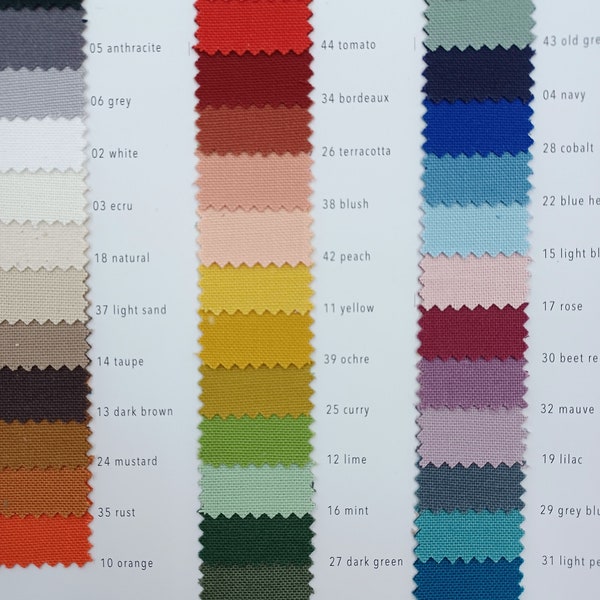 Canvas - fester Baumwollstoff in 39 Farben - Ideal für Deko, Taschen, Rucksäcke etc.