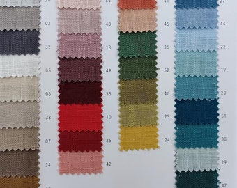 Lin lavé en 44 couleurs - vendu au mètre