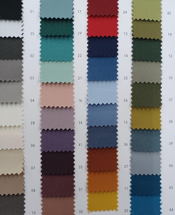 Wasserfester Stoff in 40 Farben - Ideal für Taschen, Kulturbeutel, Regenjacken und Außenpolster.