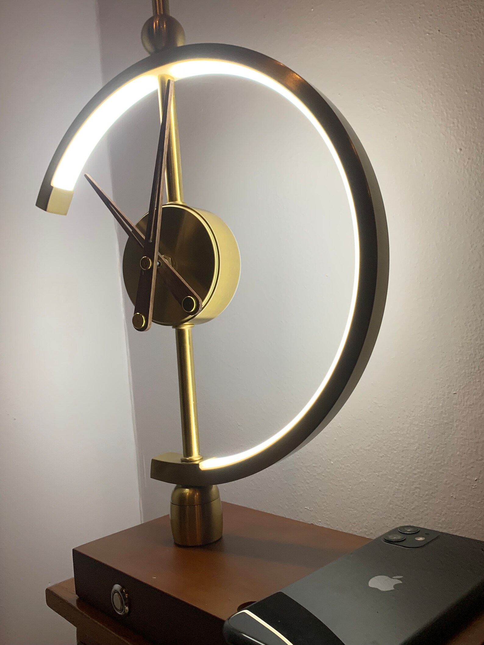 Modern LED Clock Shaped Table Lamp - Phone Charging - USB - Function ...