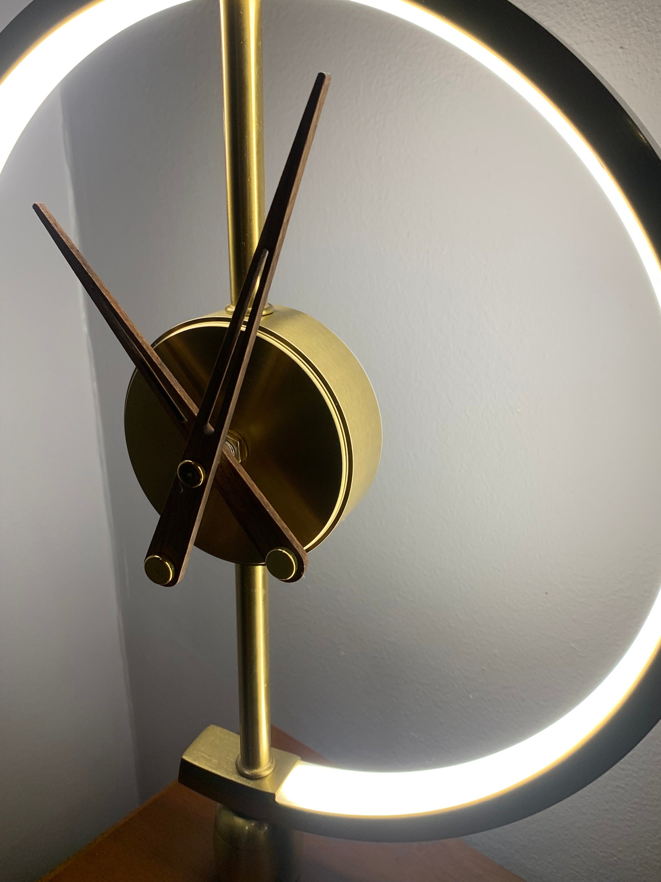 Modern LED Clock Shaped Table Lamp - Phone Charging - USB - Function ...