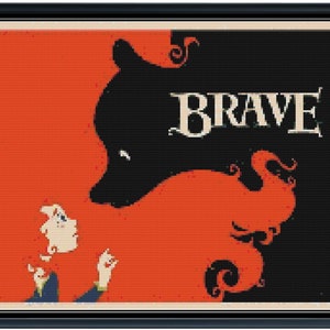 Brave - Merida & Bear Cross Stitch Pattern
