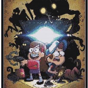 Mabel & Dipper - Gravity Falls Cross Stitch Pattern