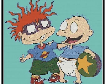 Tommy Pickles & Chucky Finster Cross Stitch Pattern
