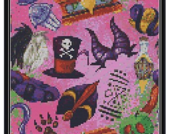 Villainous Accessories Cross Stitch Pattern
