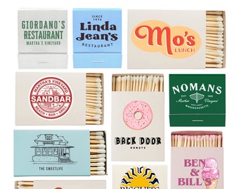 Matchbook Digital Print Wall Art, Martha's Vineyard Prints, Oak Bluffs Favorite Restaurants, Martha's Vineyard Gifts, OB Wall Art