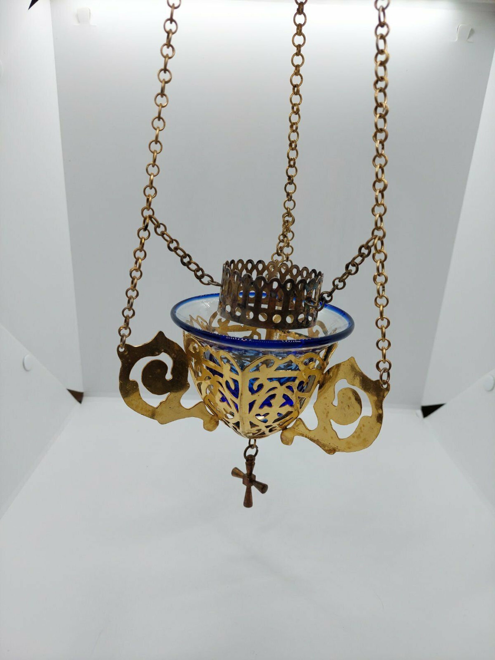 Antique Russian Orthodox Icons Lamp Lampada Brass 19th Etsy