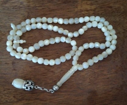 天然マザーオブパールのイスラム教の祈りのロザリオ。 - Etsy 日本