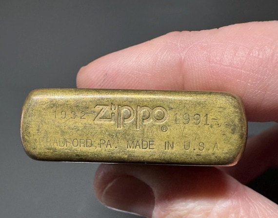 Vintage Zippo Brass 1991 Lighter. - Etsy
