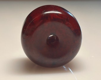 18 Grams Big Very Old Faturan Cherry Bakelite Bead Marbled.