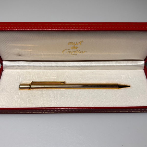 Authentic Must De Cartier Ballpoint Pen.