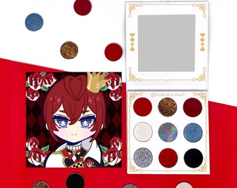 PREORDER!! Rose Red Tyrant Twst Anime Inspired Eyeshadow Palette