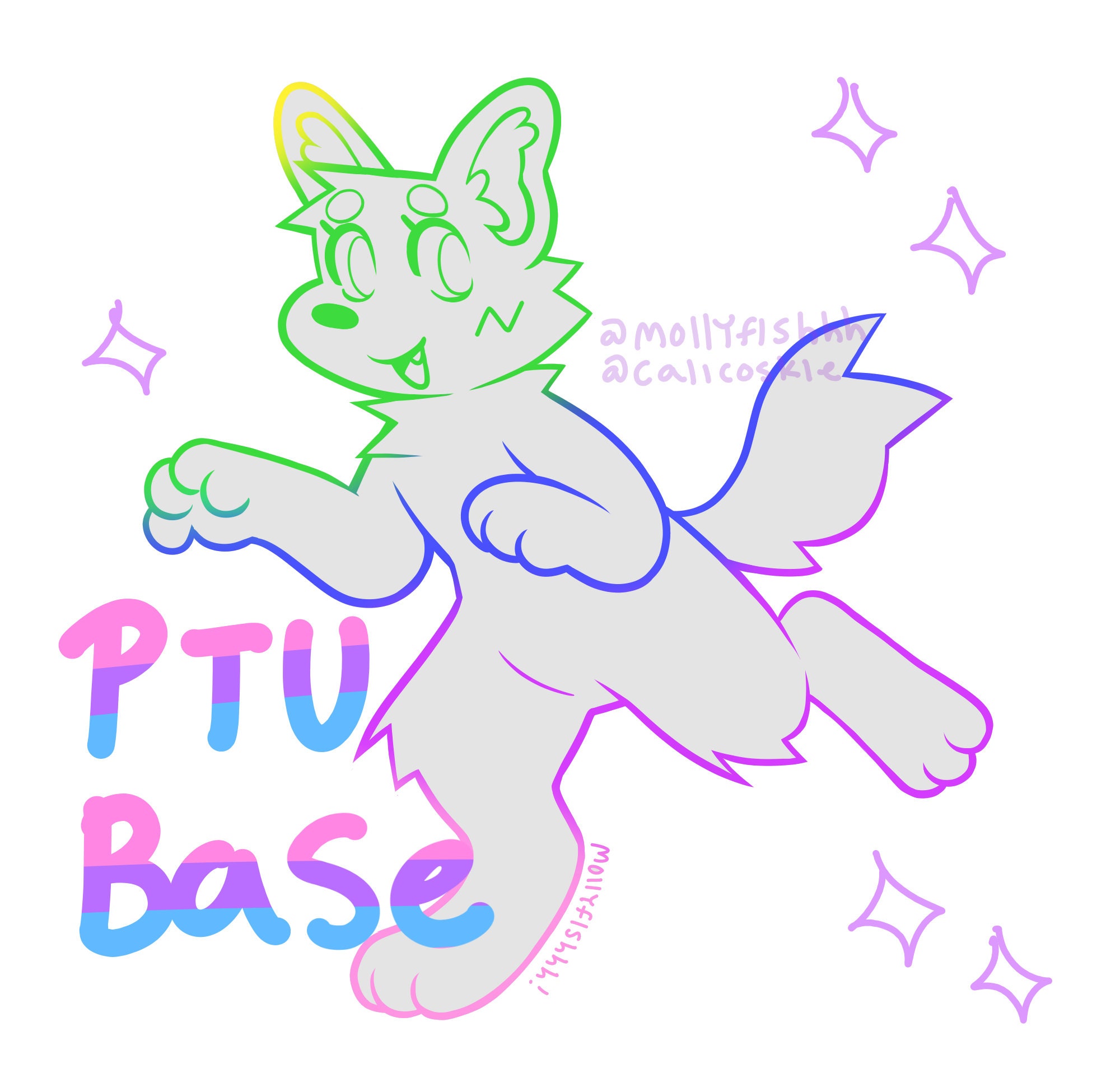 fox canine furry base lineart