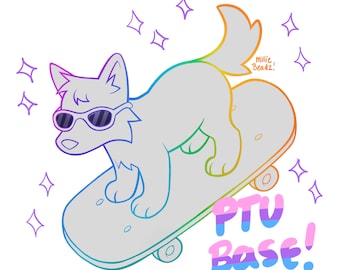skateboard dog furry pay to use base