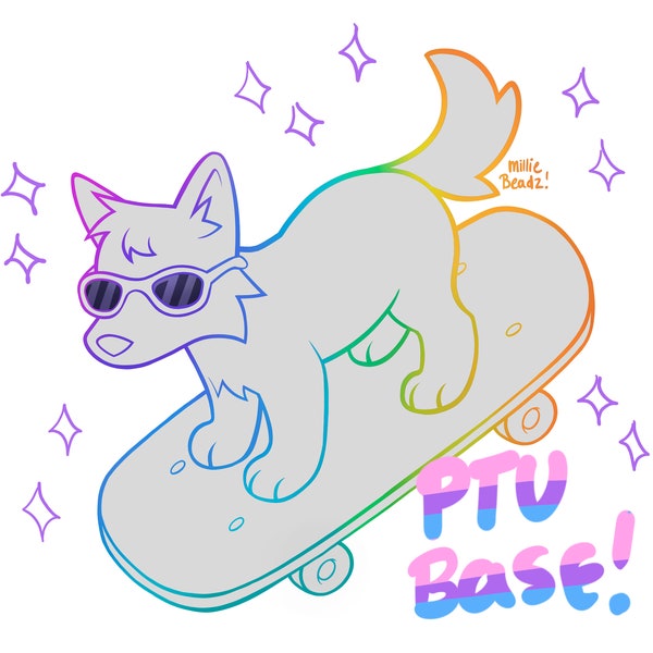 skateboard dog furry pay to use base