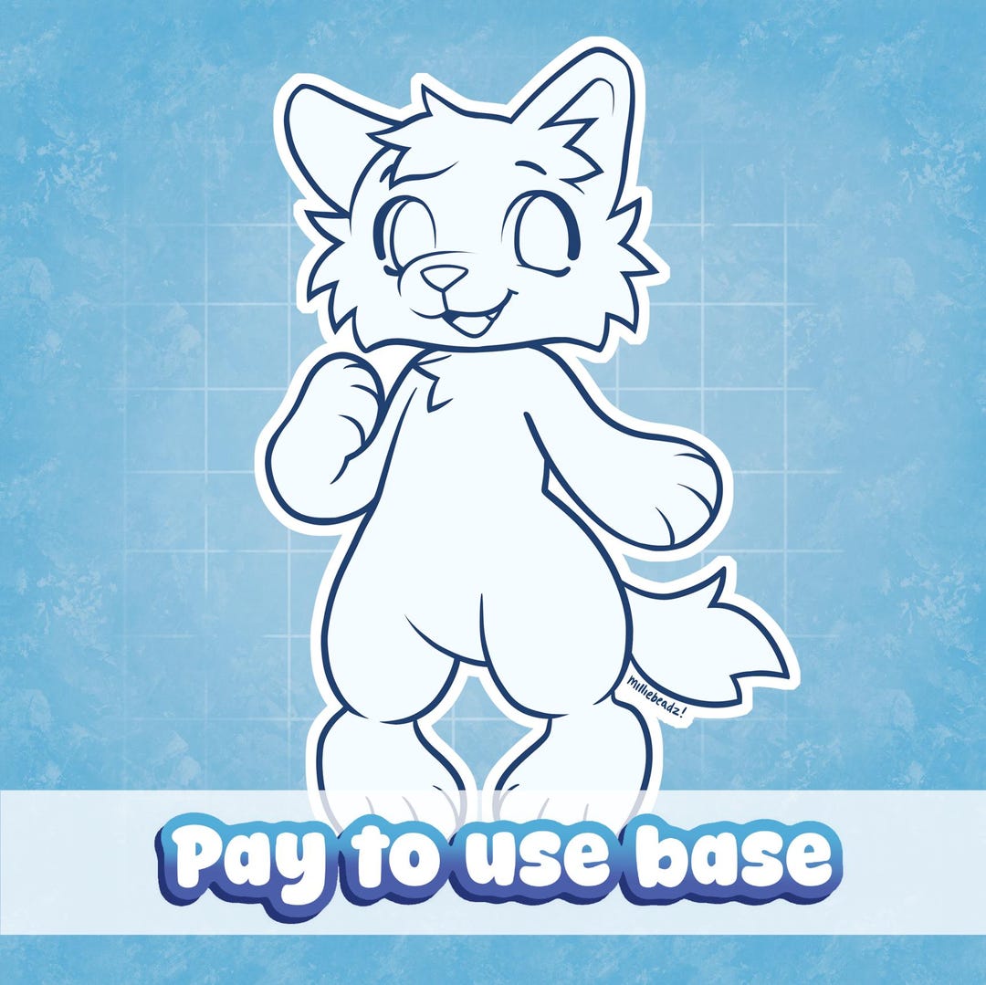 Chibi Wolf Pay to Use Furry Base - Etsy