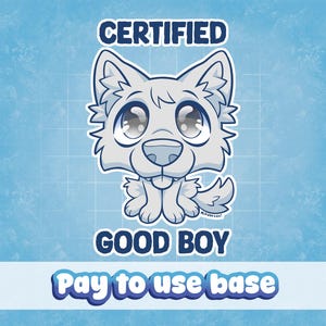 Certified good boy/girl furry pay to use base lineart