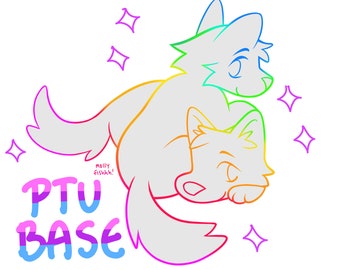 Pay to use canine furry base lineart couple puppy love