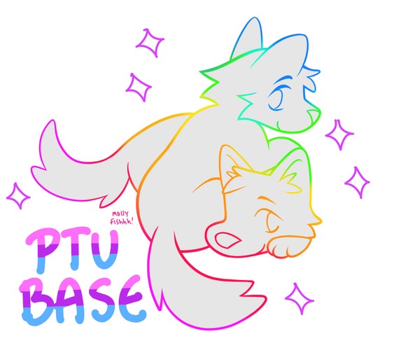 Pay to use canine furry base lineart couple puppy love