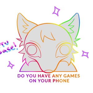 Heb je games op je telefoon meme hondenharige fursona betalen om te gebruiken?