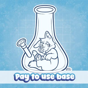 Fursona de perro en bong (pago por usar) - arte base furry