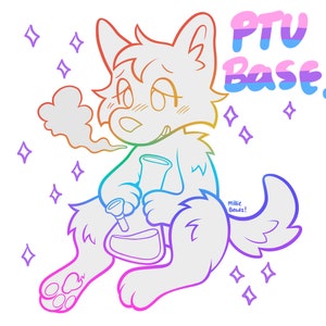 silly dog furry lineart pay to use base