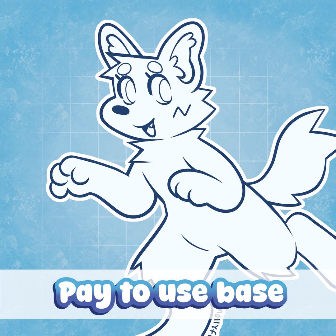 Fox Canine Furry Base Lineart - Etsy