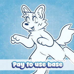 fox canine furry base lineart