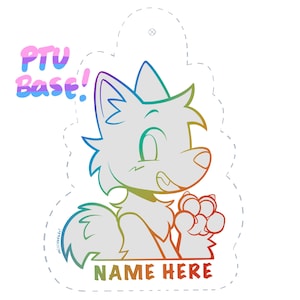Furry Pay-to-Use-Abzeichen Ausmalbild-Basis