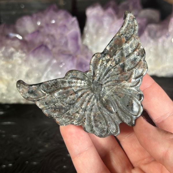 Yooperlite Butterfly Crystal / Natural Glow with Blacklight