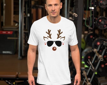 Coolest Reindeer (Part of His / Her Tshirt) Christmas Tshirt, His and Hers Tshirt