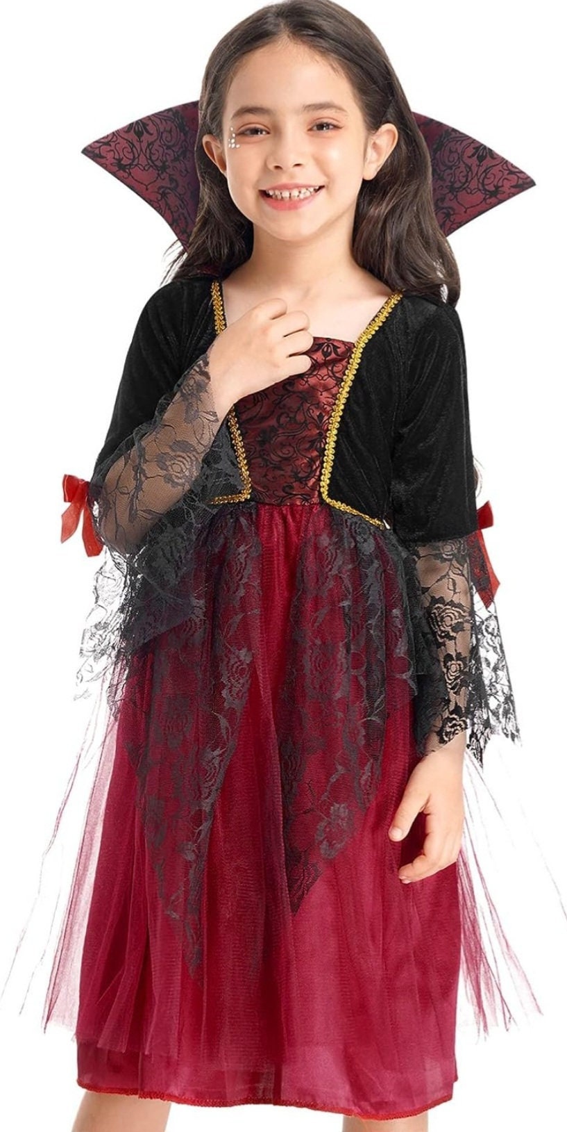 Carnival Girls Vampire Princess Costume Cosplay Dress Halloween Masquerade  Birthday Party Dress Up - Temu