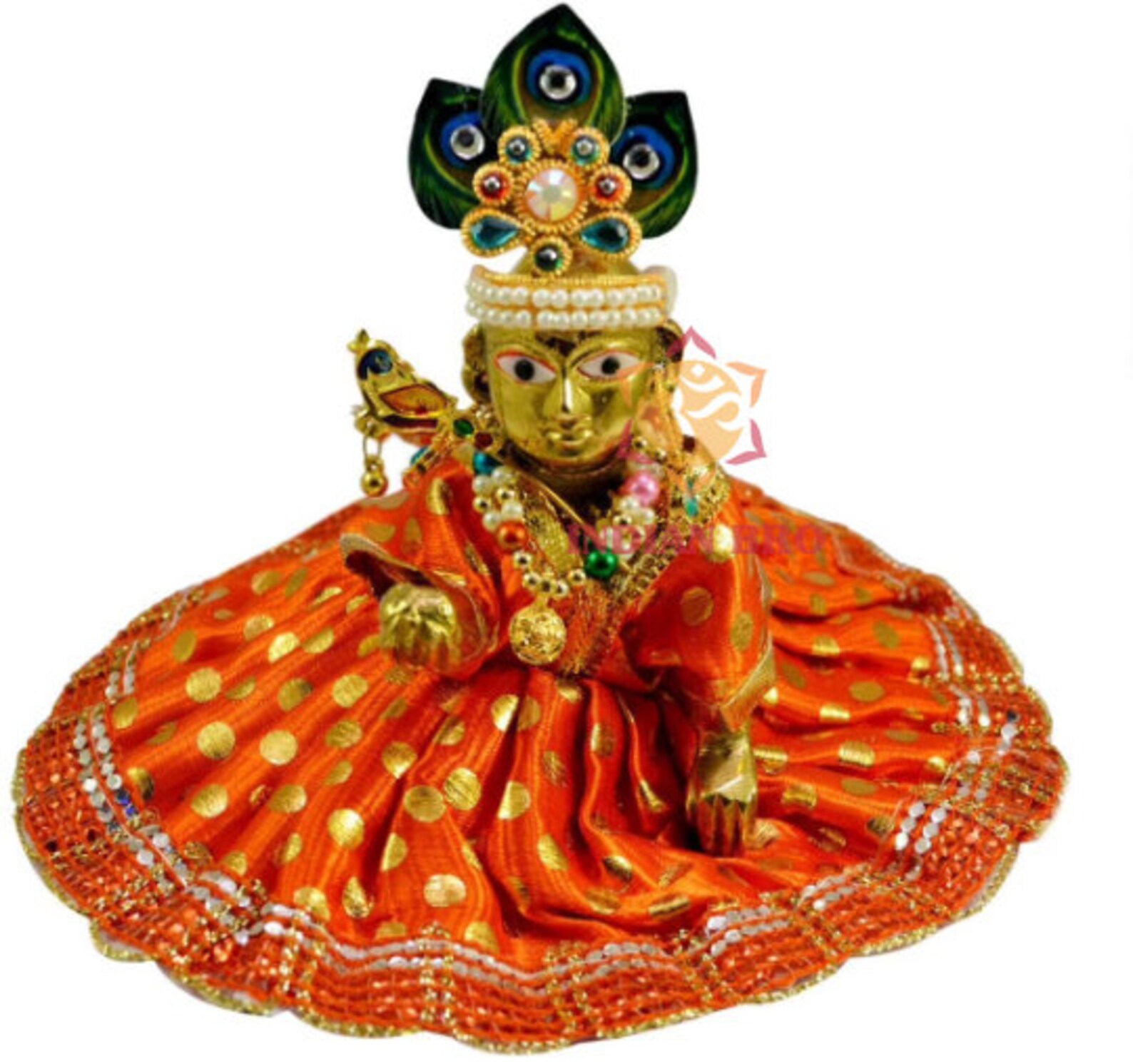 Laddu Gopal Statue Pital Brass Murti with Dress Combo for Etsy