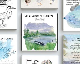 All About Lakes Mini Unit Study North American Homeschool Pre-K Kindergarten Science Lesson