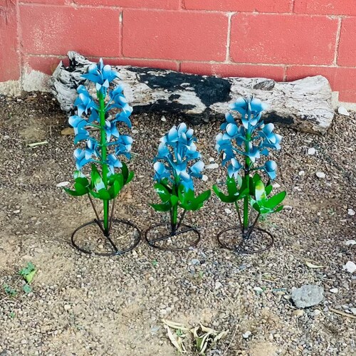 Handmade Lotus Flower Metal Yard Art Etsy