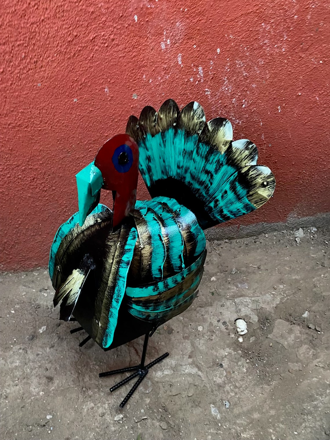 Metal turkey thanksgiving decoration Etsy