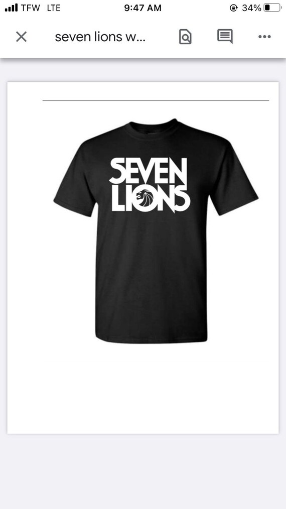 Seven Lions T-shirt - Etsy
