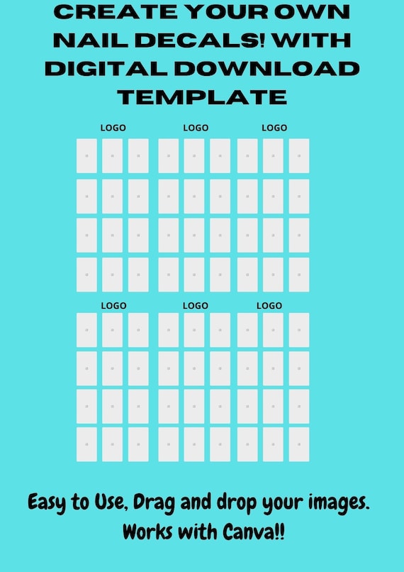 Nail Decal Templates. Create Your Own Nail Decals to Sell. Etsy