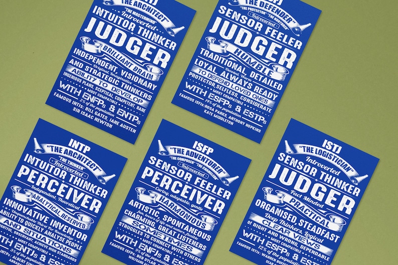 16 Myers Briggs Personality Types Test Printable Digital Download ...