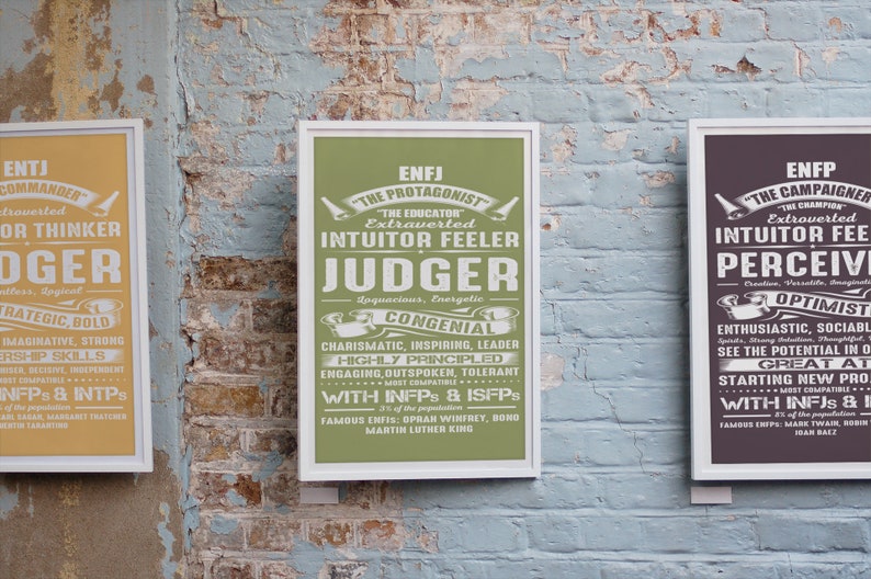16 Myers Briggs Personality Types Test Printable Digital Download ...