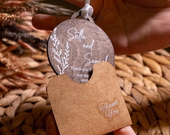 Personalized Nativity Wooden Ornament: Custom Church Christmas Favor