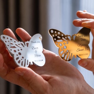 Butterfly Mirror Magnet, Wedding Favors, Baby Shower Favors, Butterfly Acrylic Mirror, Sweet 16 Favor, Mis 15 Welcoming Favors, Quinceañera